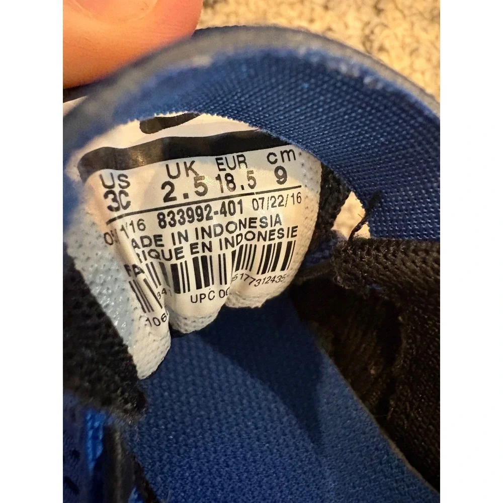 Nike Toddler Shoes Size‎ 3C Blue Mesh Hook & Loop Sneakers Lightweight EUC